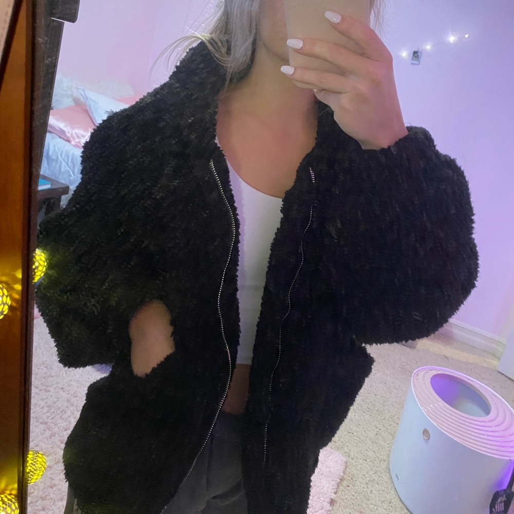 ZAFUL black Sherpa coat